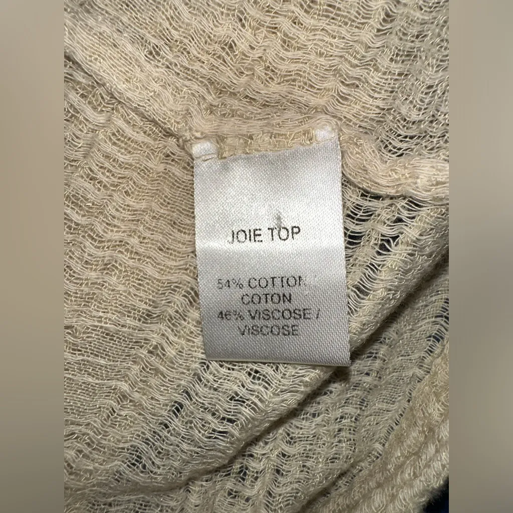 Mes Demoiselles Paris Cream Knit Joie Boho Flowy Crochet Top EUC Size 36 (US 4)‎ - Image 6