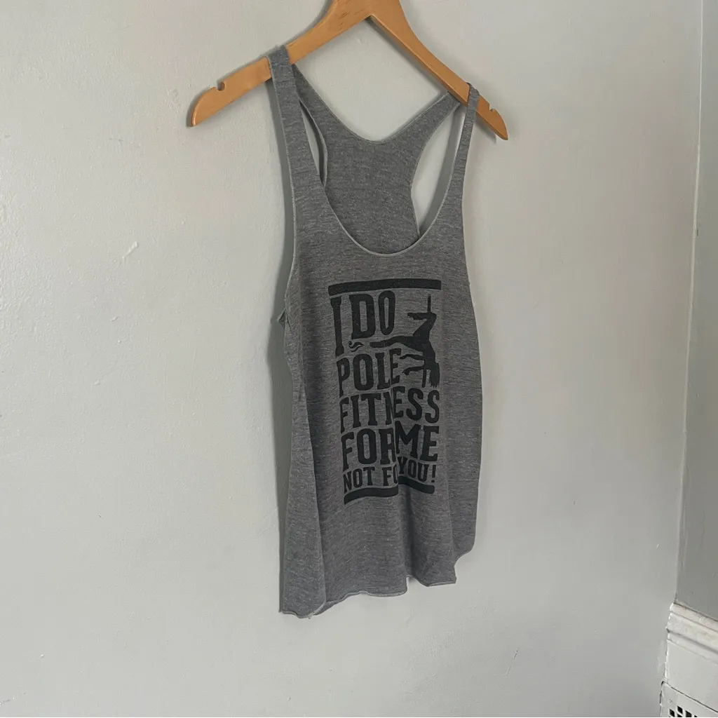 Gray Women's Fitness Pole Fitness Pole Dance Tank Top - Image 3
