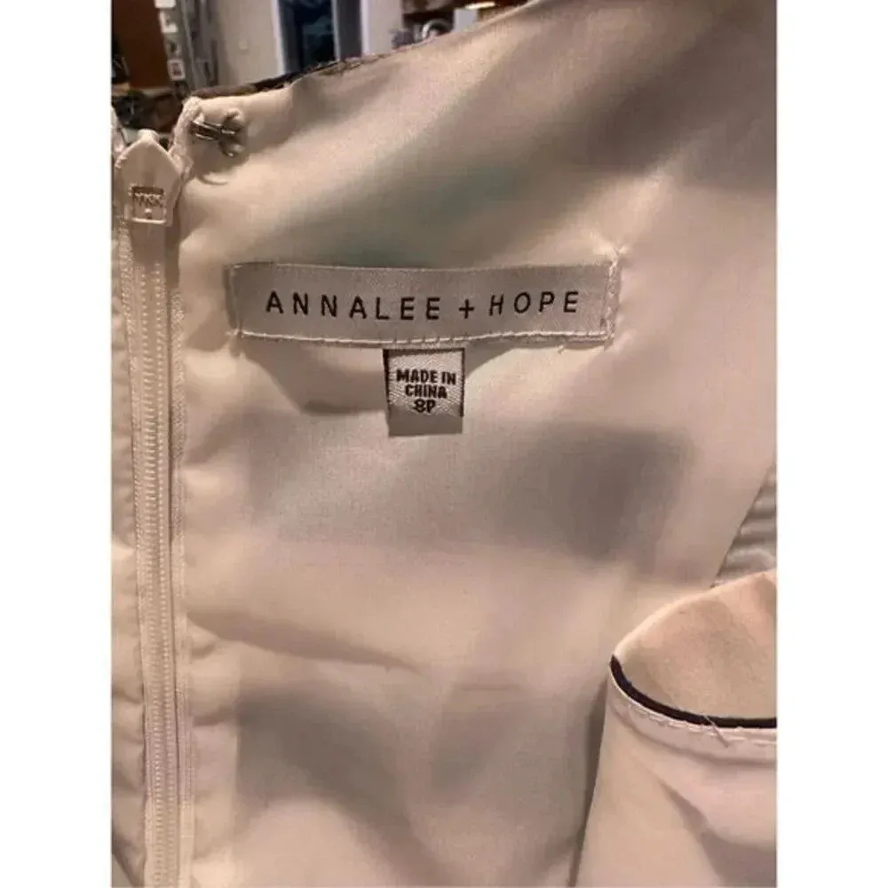 Annalee & Hope Small Fit and Flare Dress Size 8‎ petite  Blue/White - Image 4