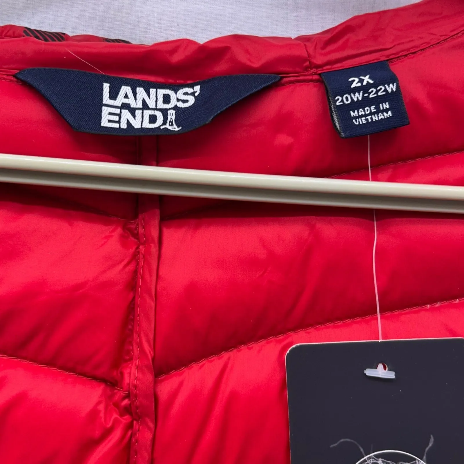Lands End Womens Puffer Coat Size 2X 800 Fill Power Packable Christmas Warm Cozy - Image 4