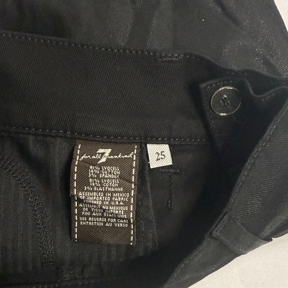 7 For All Mankind Jet Black High Waist Shorts - Image 7