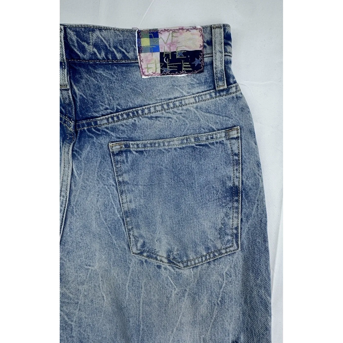Free People With The Band Relaxed Jeans Women's Size 29 Distressed High Rise - Image 7