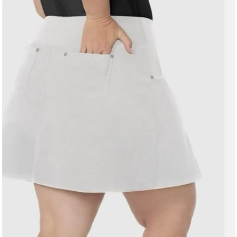 Brand New Ruby Ribbon Women's Size 2XL XXL White Mini Jean Skirt Lined - Image 3