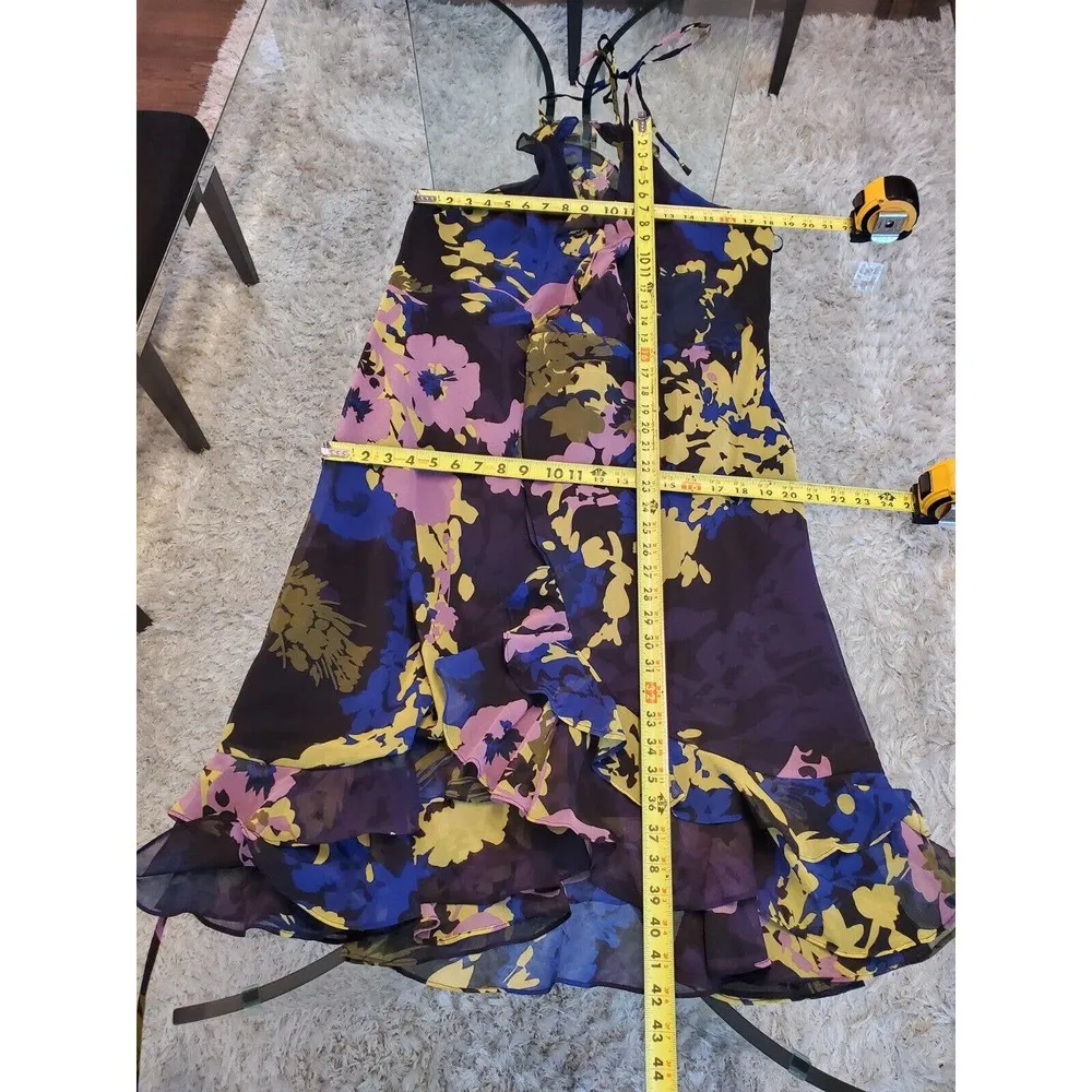 MM Couture Women's Floral Polyester V-Neck Sleeveless Knee Length Dress Size L - Image 12