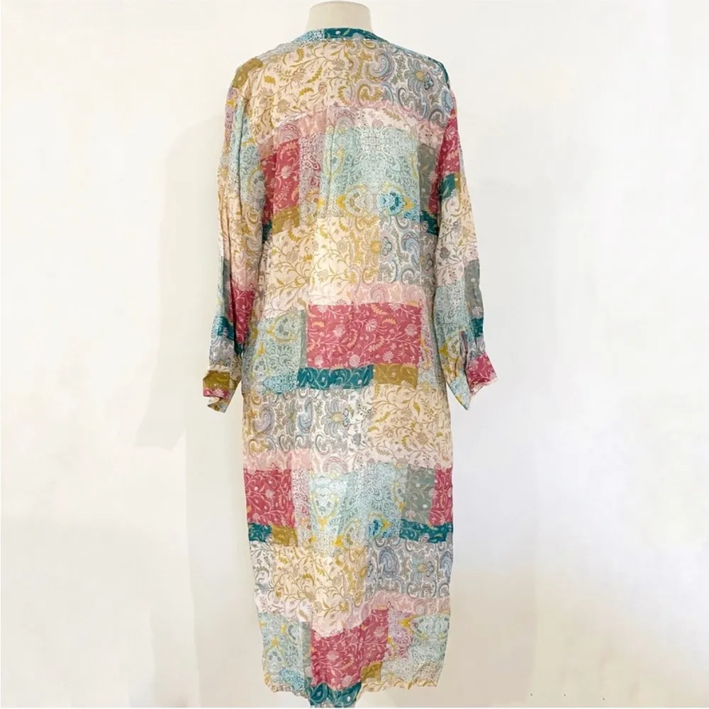 Johnny Was garden seaside button up ramie cotton dress NWOT - Image 4