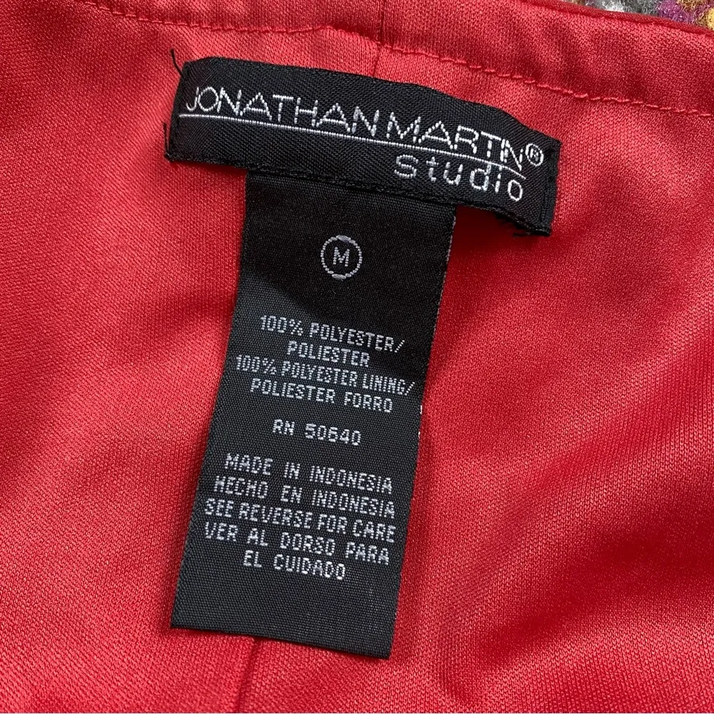 Vintage Y2K Johnathan Martin Coral Chiffon & Crochet Sequin Halter Top Size M/L - Image 5