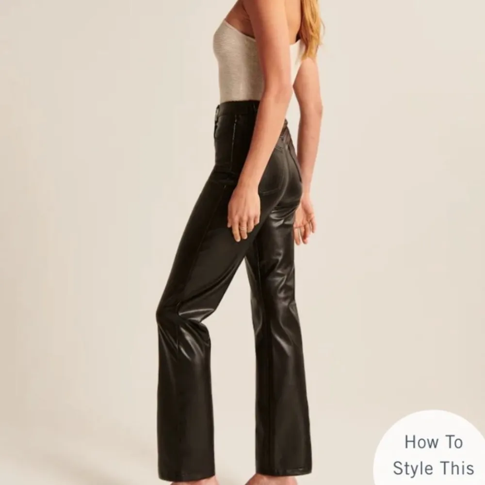 Abercrombie leather straight leg pant - Image 2