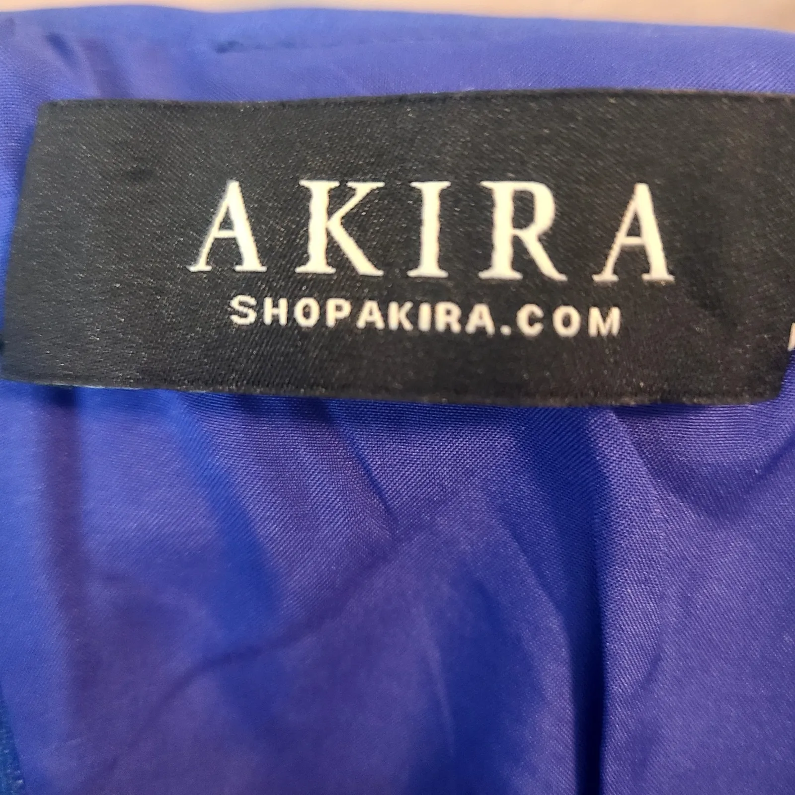 Akira 3D‎ Big Flower Power Mini Statement Dramatic Dress Blue Size M - Image 5