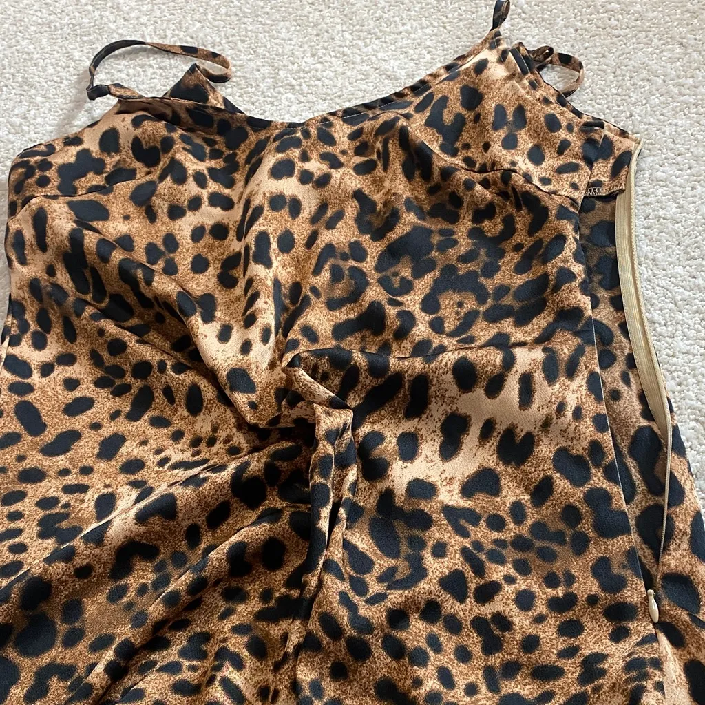 Nasty Gal Brown Leopard Mini Dress - Image 10