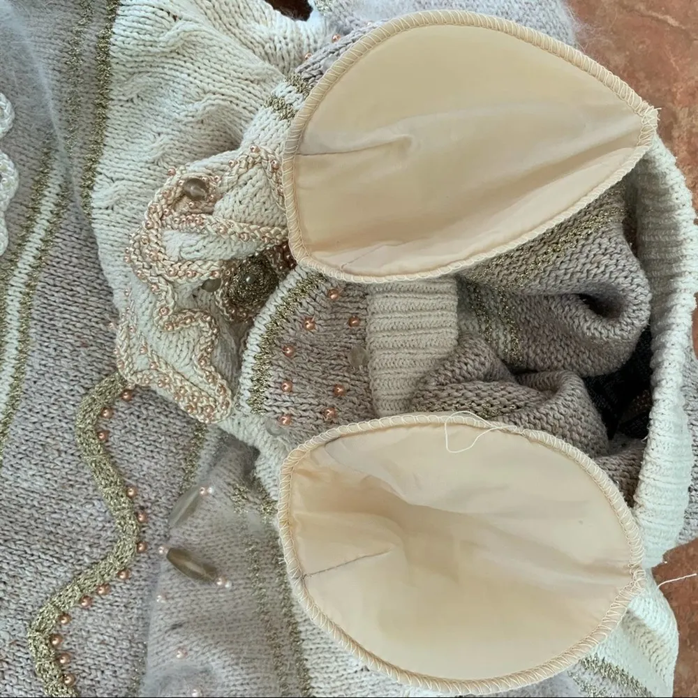 Vintage IB Diffusion Embellished Silk Sweater Women's S - Image 7