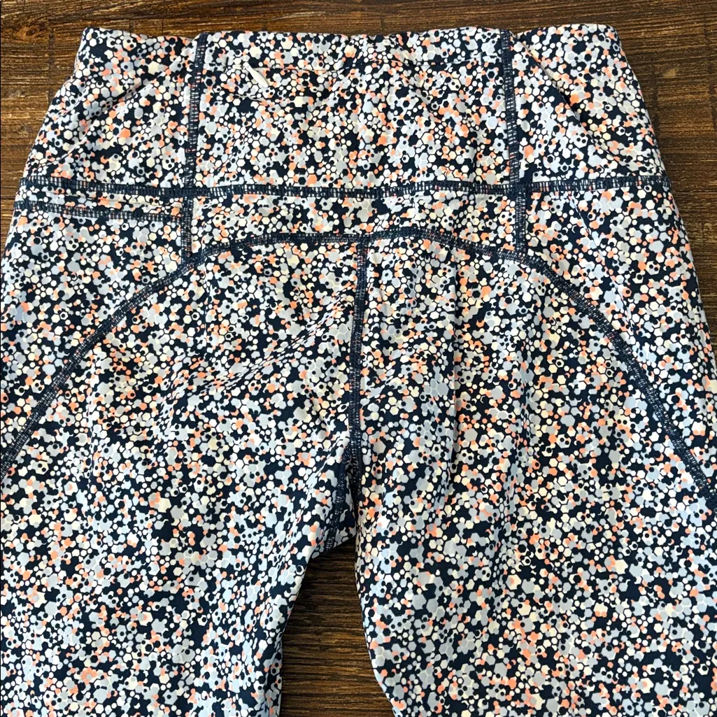 Sweaty Betty Power Cropped Workout Leggings Blue Mosaic Print Small - Image 8