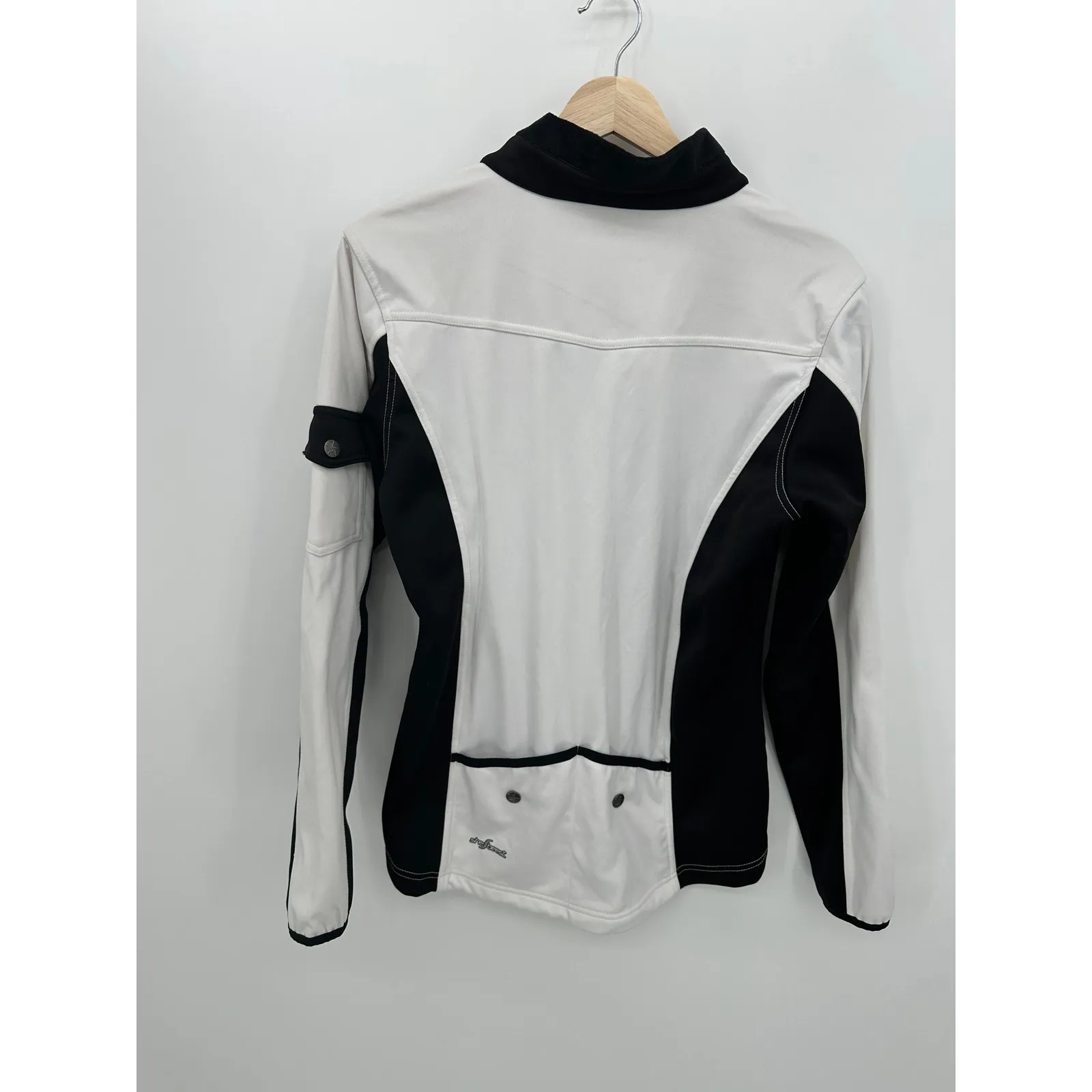 Shebeest Cycling Jacket Size L Full Zip Gray Cycling Lightweight Training White Size L - Image 2