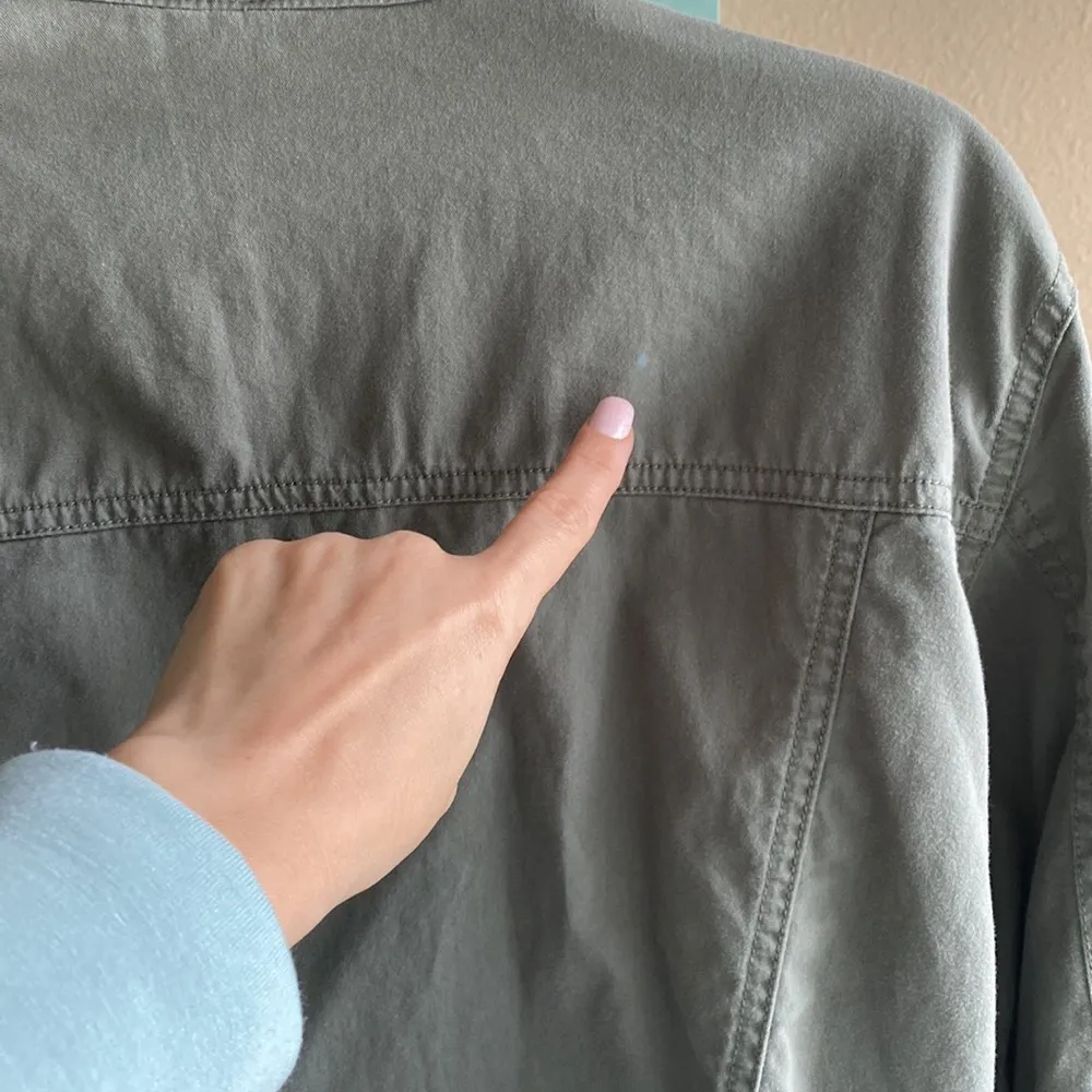 Columbia jacket Women’s small medium olive green denim canvas - Image 6