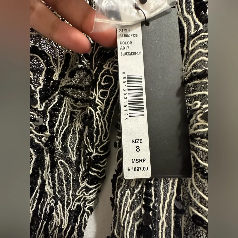 NWT Alice + Olivia Jae Embellished Open-Back Gown 8 - Image 9