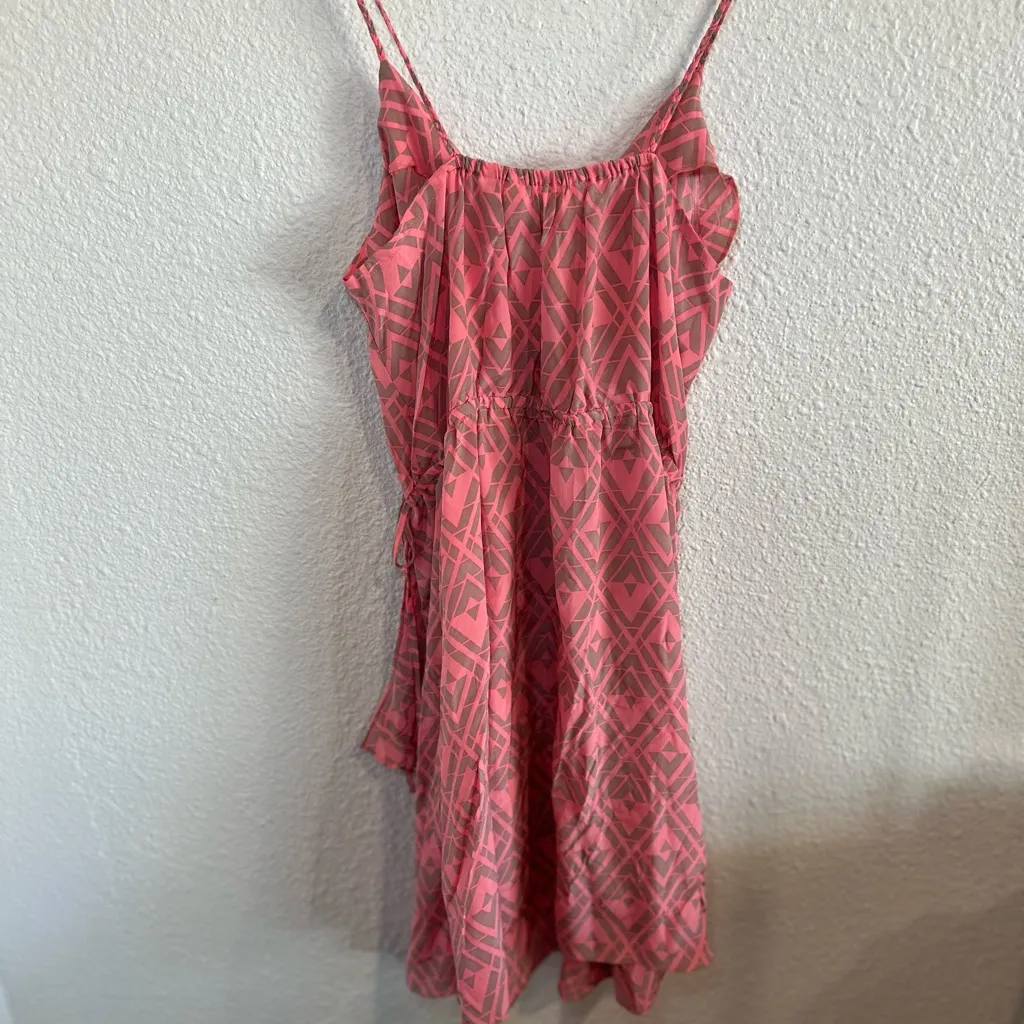 Rebecca Taylor Pink Geometric Mini Dress - Image 3