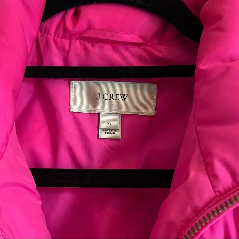 J. Crew Hot Pink Sleeveless Puffer Vest | XS - Image 3