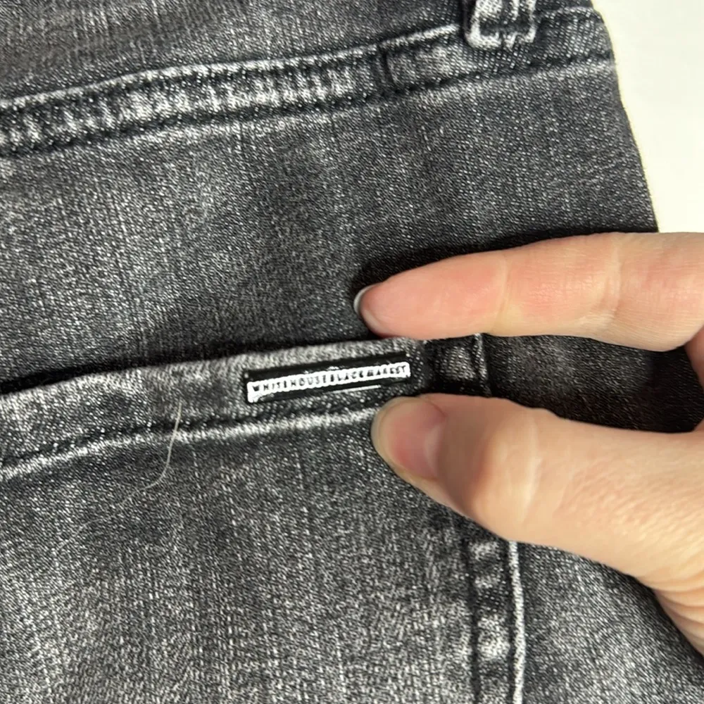 White House Black Market Tuxedo Sequin Striped Straight cropped jeans Size 10 - Image 9