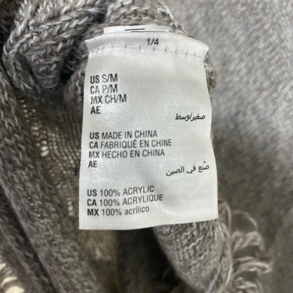 Karen Scott Gray Poncho with Cowl Neck and Fringe - Image 6