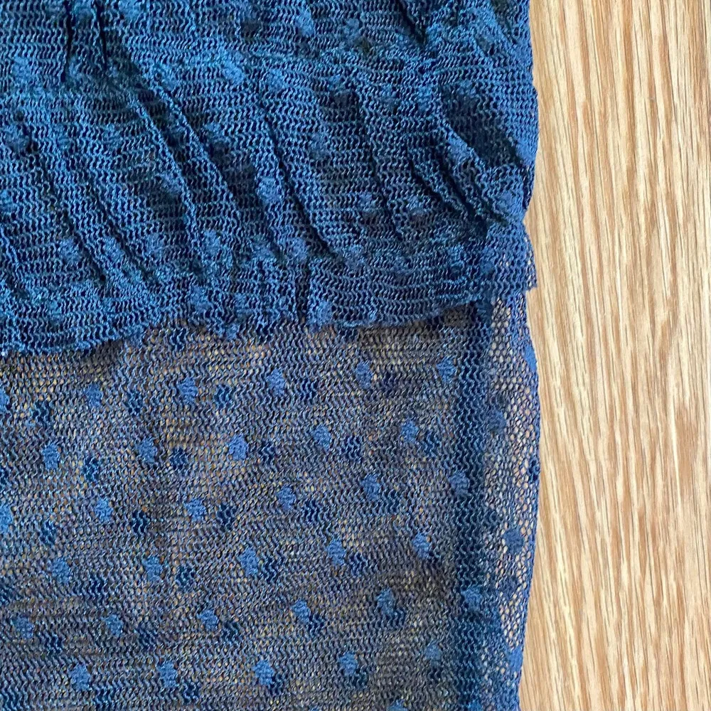 Lush Sheer Black Lace Whimsygoth Polka Dot T-Shirt Blouse Womens Small - Image 5