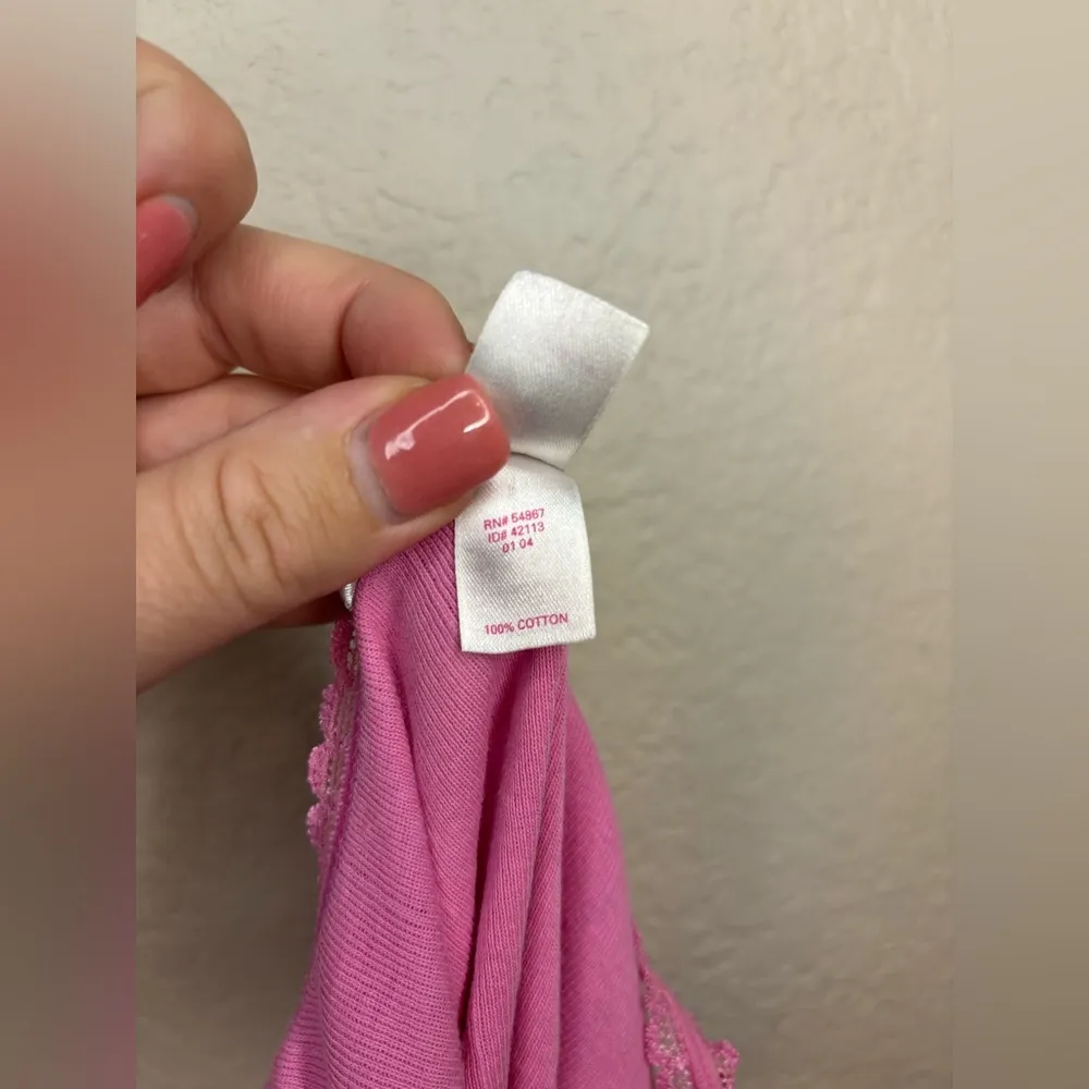 Victorias Secret Pink Y2K Vintage Floral Babydoll Tank Size M - Image 7