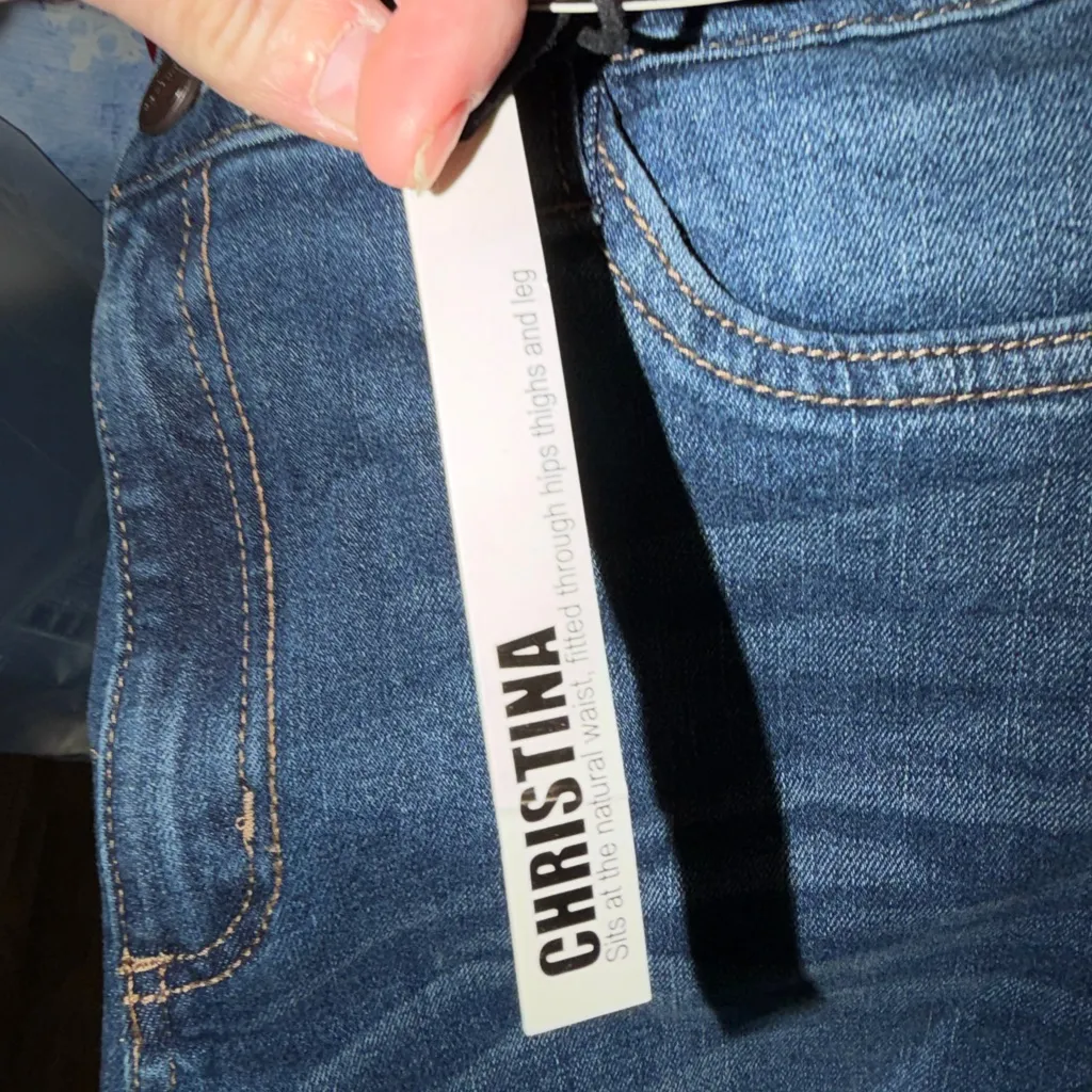 Dollhouse Dark Christina Blue high rise Distressed Skinny Jeans size 32/30NWT - Image 9