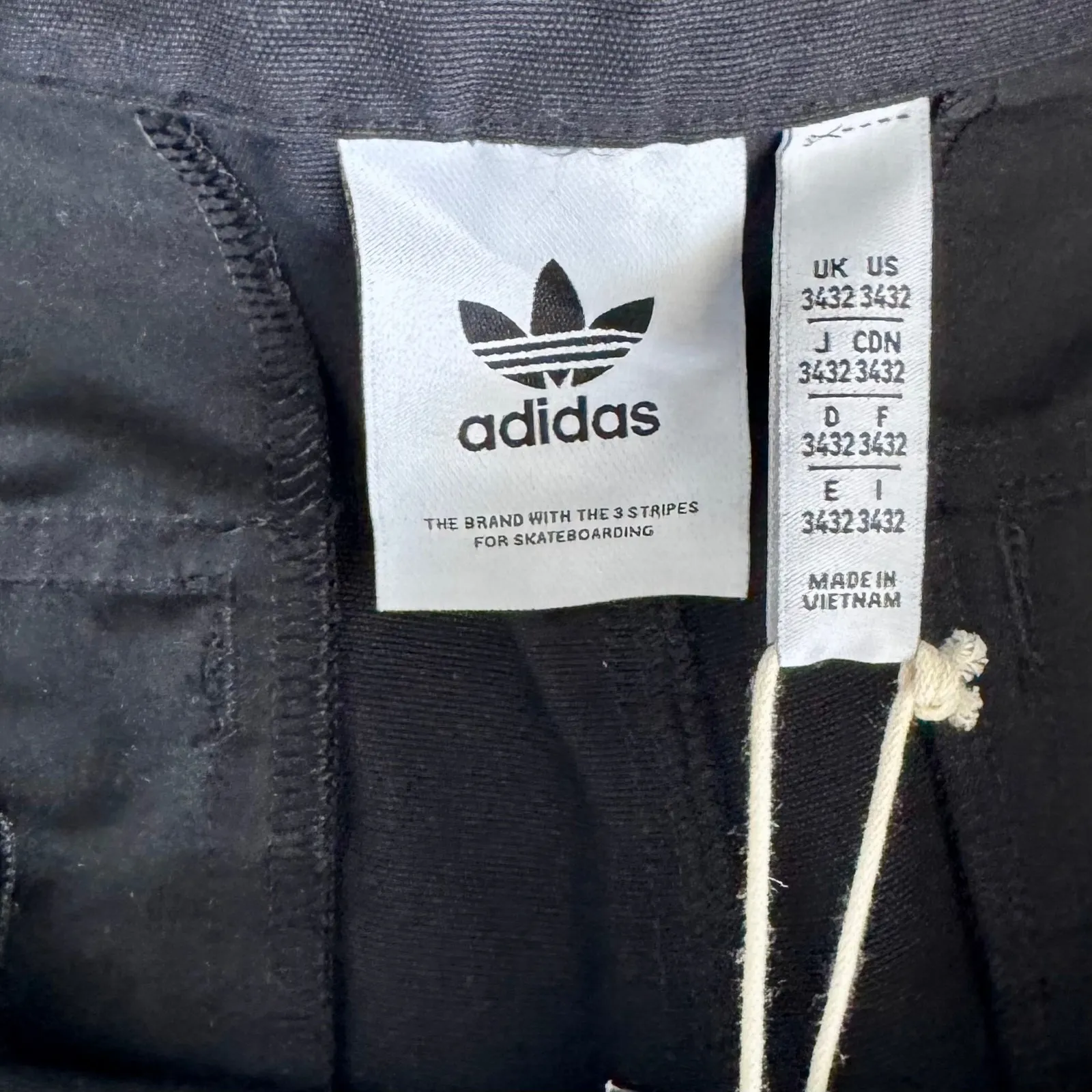 adidas black 3 Stripe Skate Chino Pants unisex sz 34 x 32 IJ0970 NWT - Image 12