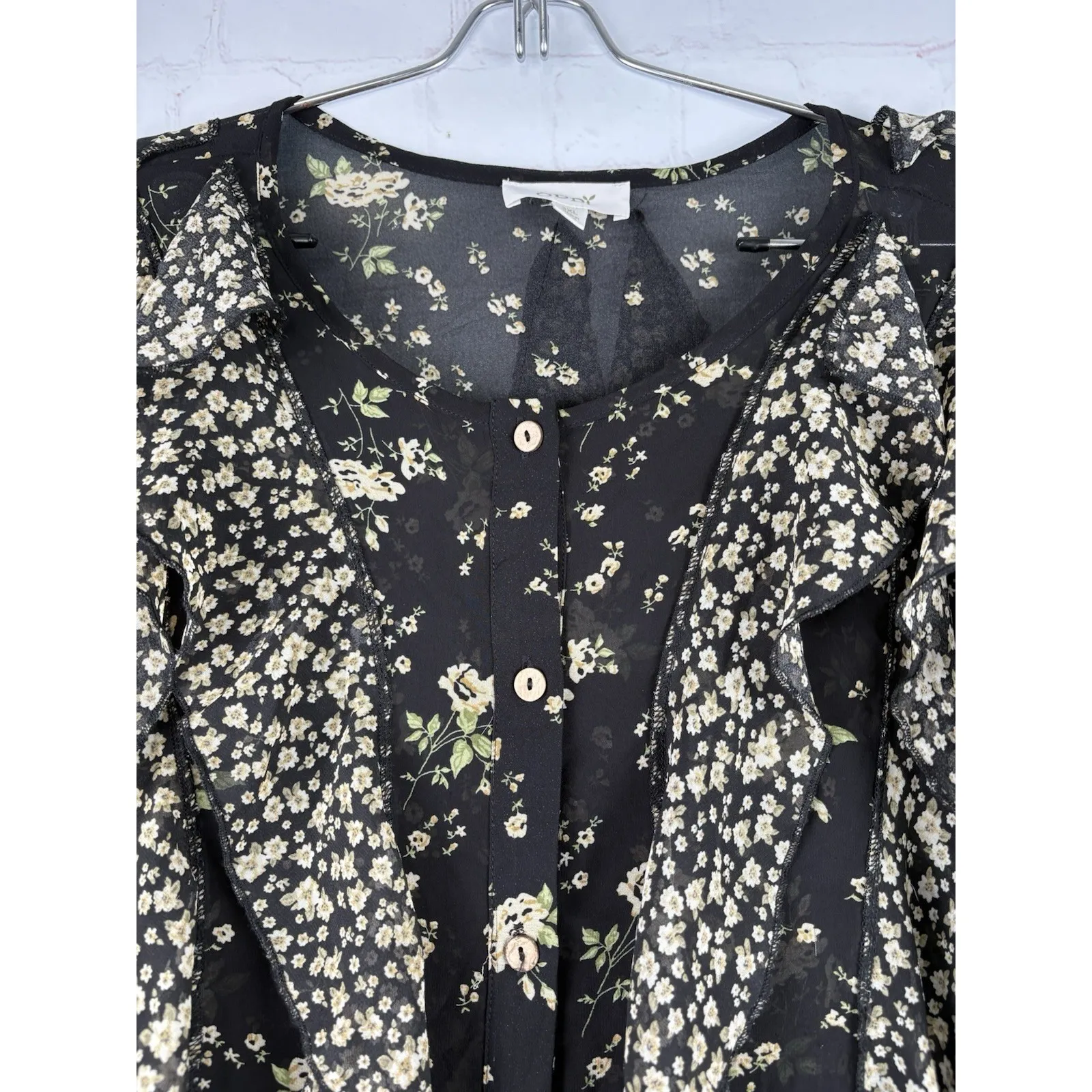 Fairy Peasant Blouse Boho Artsy Top Women's Size 3XL Long‎ Sleeve Ruffles - Image 4