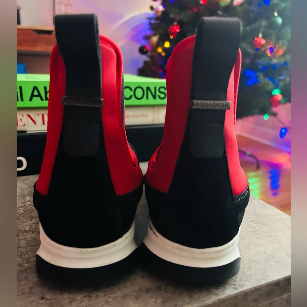 Aquatalia Becky Leather & Neoprene Weatherproof Platform Boots Women's size 9.5 - Image 4