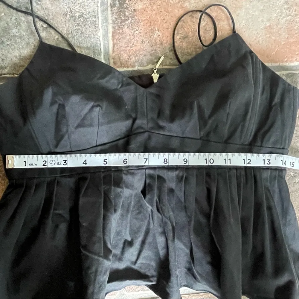 Guilty Pleasure Peplum Style Crop Top Black Size 8 - Image 8