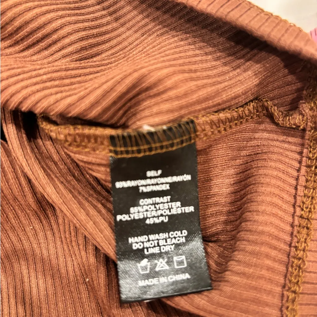 Anthropologie Sunday in Brooklyn Brown Ruffle Trim Sleeveless Tank size large - Image 8