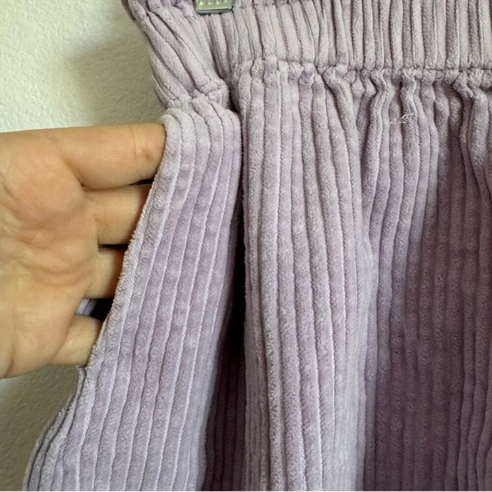 Urban Outfitters Lavender Corduroy Pull On Paper-bag Shorts Size: S‎ - Image 7
