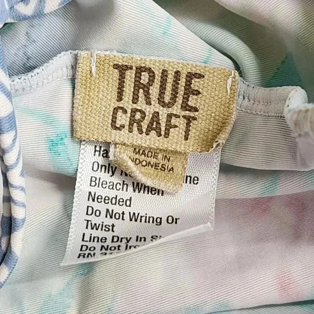 True Craft Green Blue Tankini Swimsuit Swimwear Halter Top Padded Bra Bathing XL - Image 3