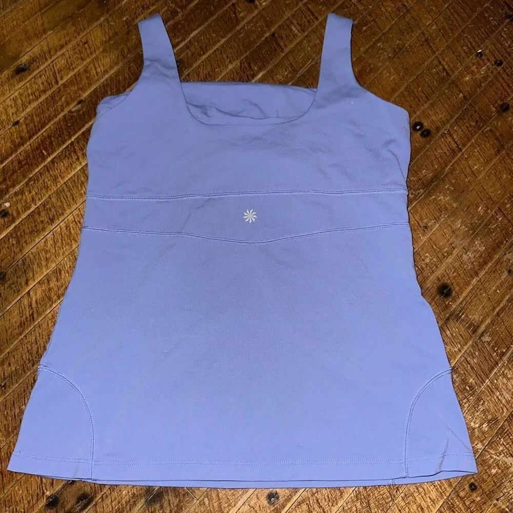Athleta periwinkle scoop neck support M Athleisure tank - Image 2
