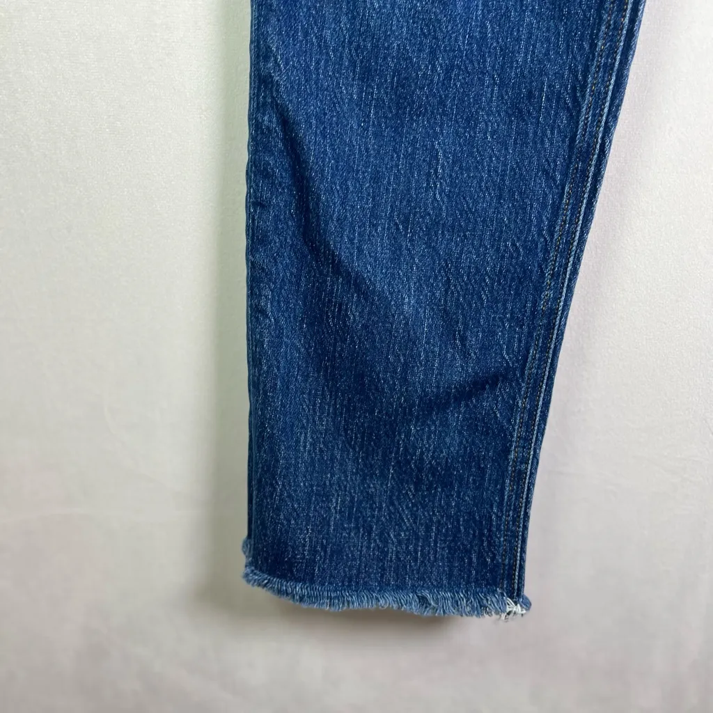 Rag & Bone Women Rosa Mid Rise Jean 28” Distressed Raw Hem Embroider Heart Patch - Image 4