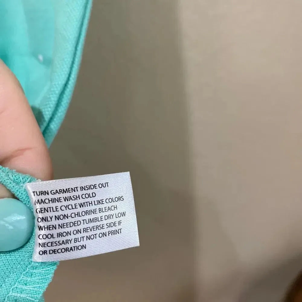 US POLO ASSN Ralph Lauren Mint Green Dot Polo Dress Polka Dot Small Tropical Sky - Image 9