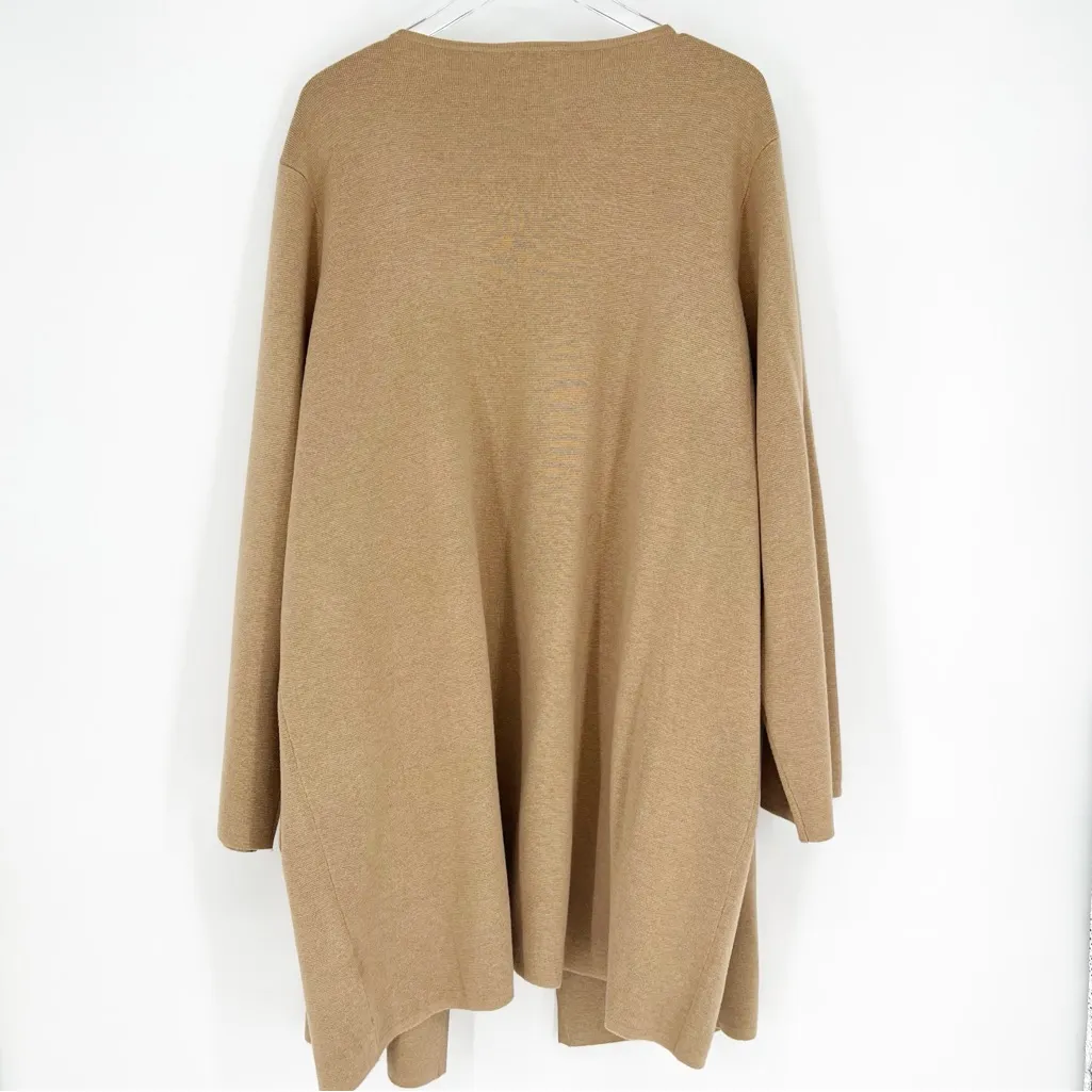 J.Crew Juliette Collarless Wool Blend Sweater Blazer 3X‎ Tan - Image 3
