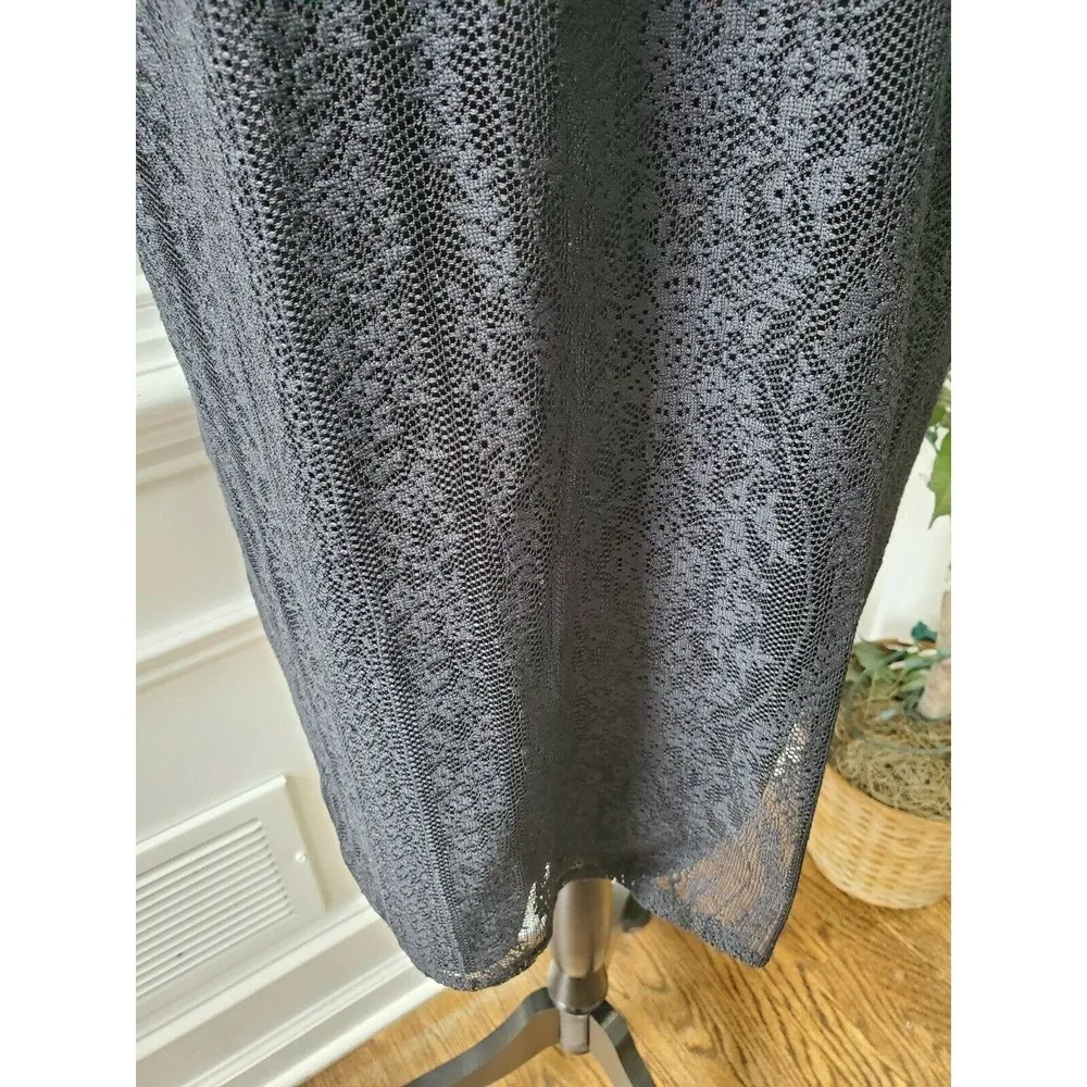 As u Wish Women Black Polyester Scoop Neck Long Sleeve Knee Length Dress Size 1X - Image 4