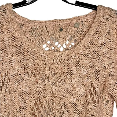Knitted & Knotted‎ Anthropologie Blouse Top Size Small Light Pink Womens - Image 2
