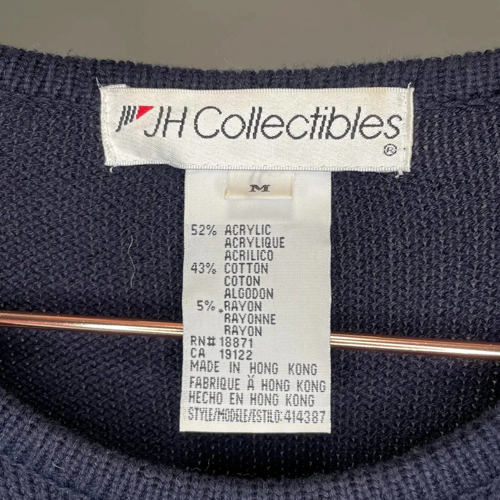 JH Collectibles Gold Crest Stars Crewneck Vintage Womens Sweater Star Studded M Size M - Image 5