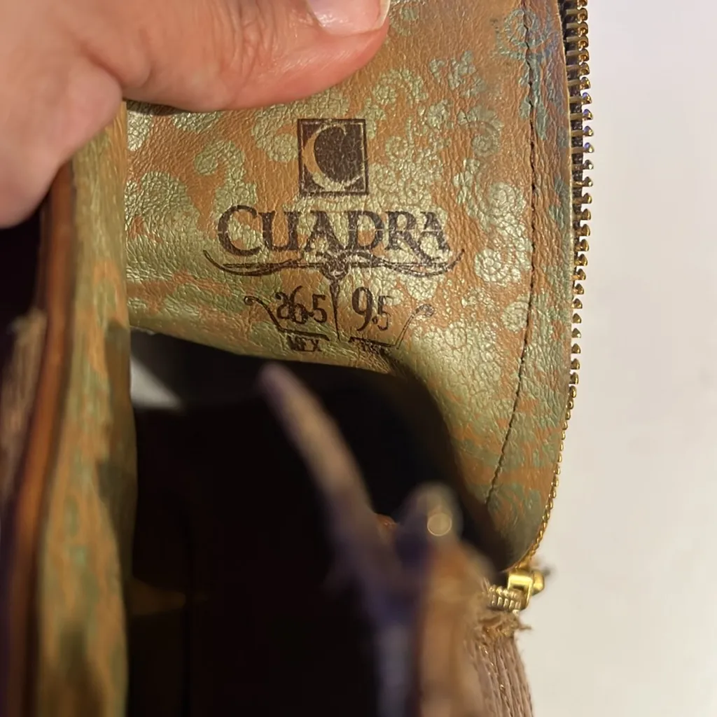 Cuadra Brown Leather Ankle Boots with tassel 9.5 - Image 10