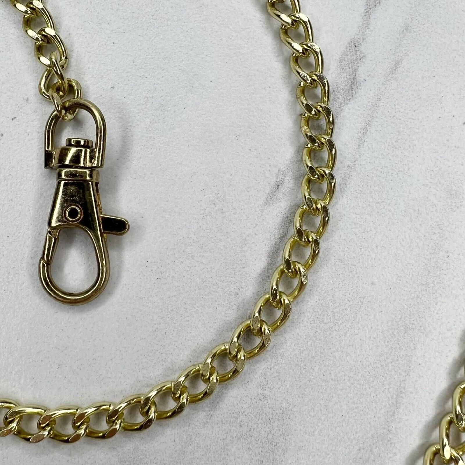 Gold Tone Chain Link Purse Replacement Strap 42" Crossbody ✨ - Image 9