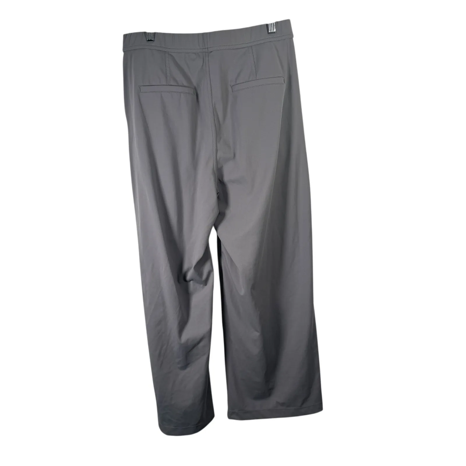 Halara High Waisted Side Pocket Work Flare Pants Grey Womens Large Petite - Image 4