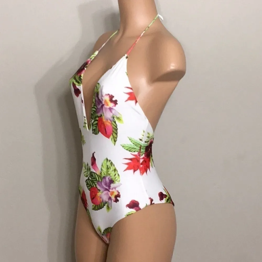 New. Privacy Please orchid plunge swimsuit. Medium but runs small - Image 4