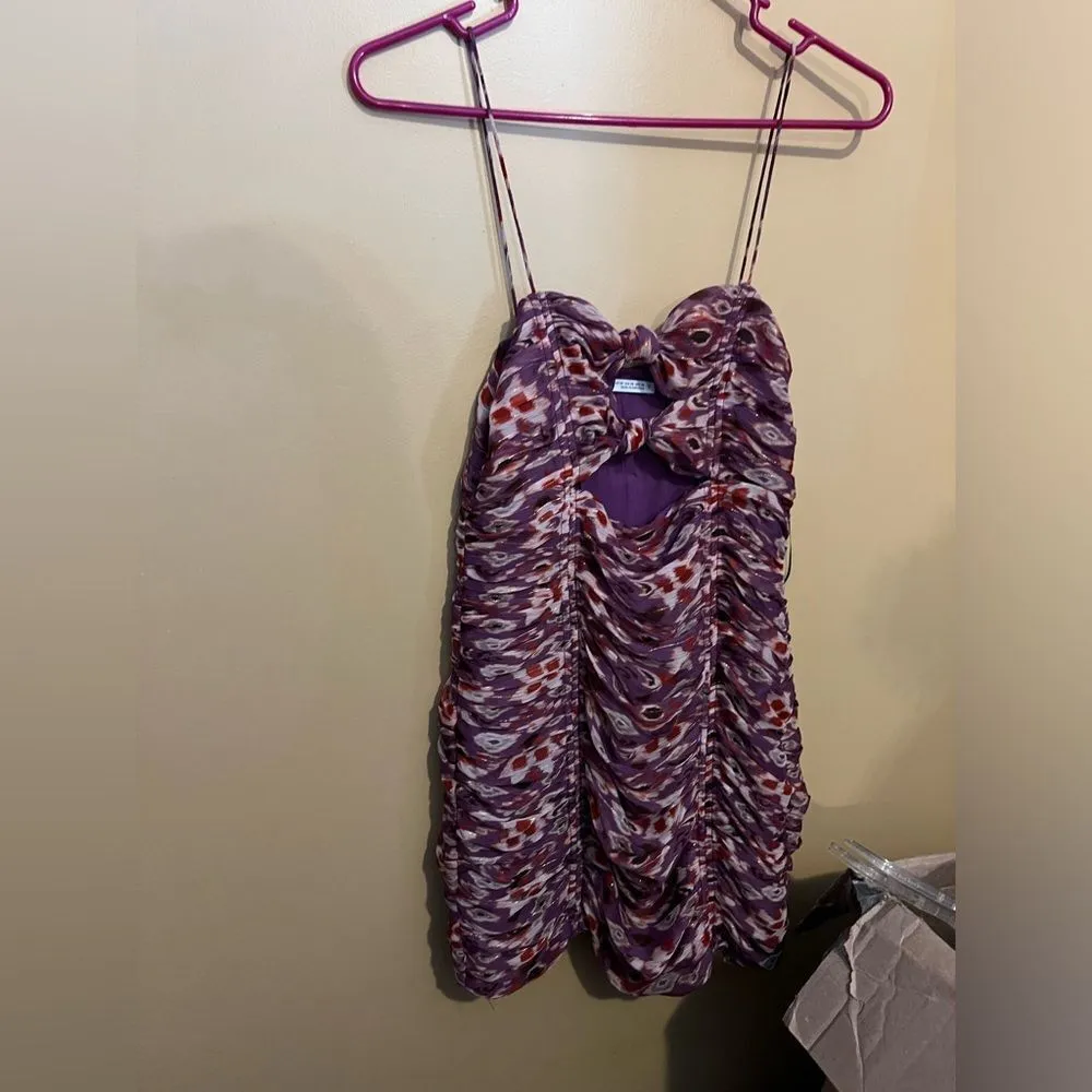 Zara cut out rushed Dress - Image 9