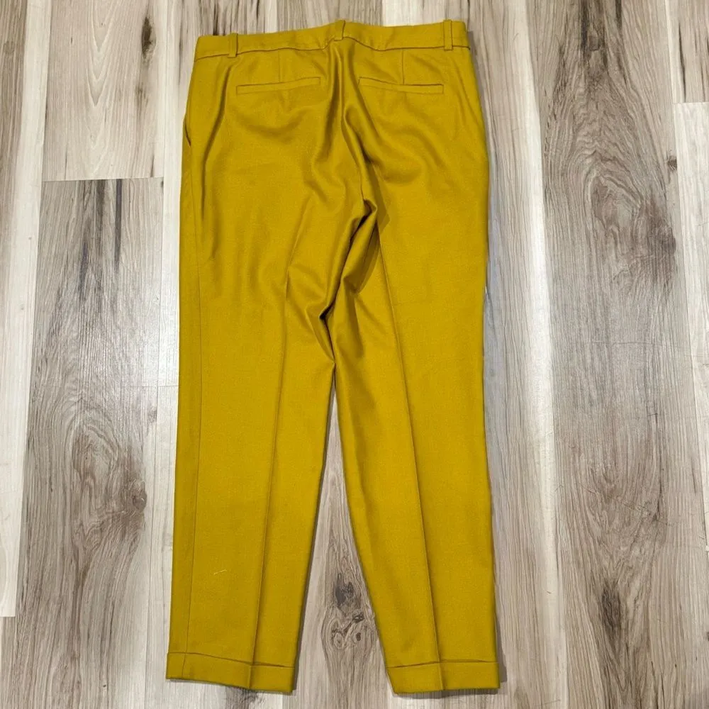 J. Crew Wool Cafe Capri Trousers Bright Dahlia Pants Women’s 4 - Image 3