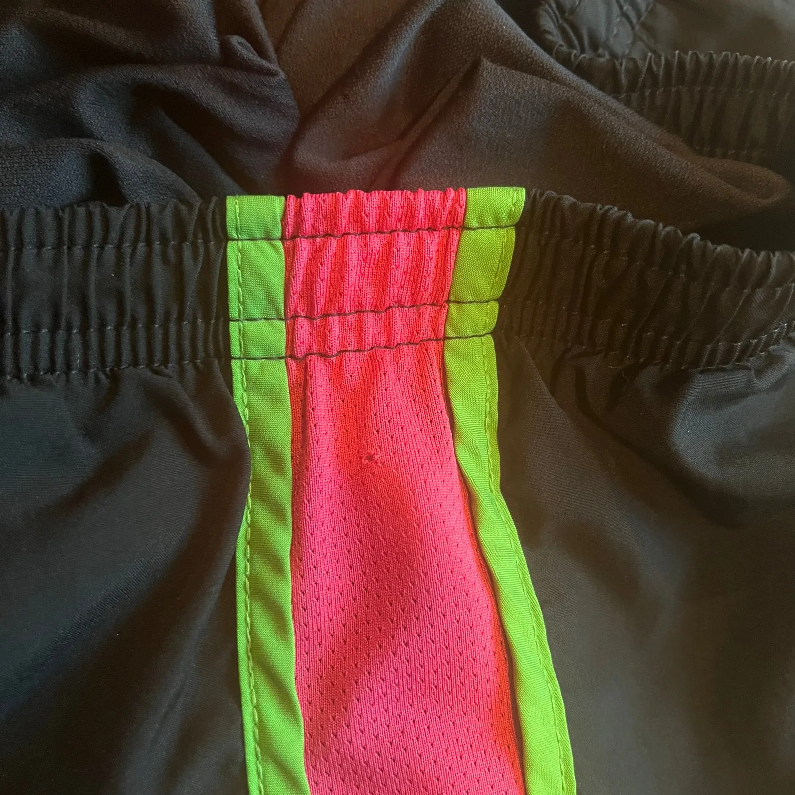 Nike Dri-Fit Black / Green / Pink Athletic Shorts Size XS - Image 6
