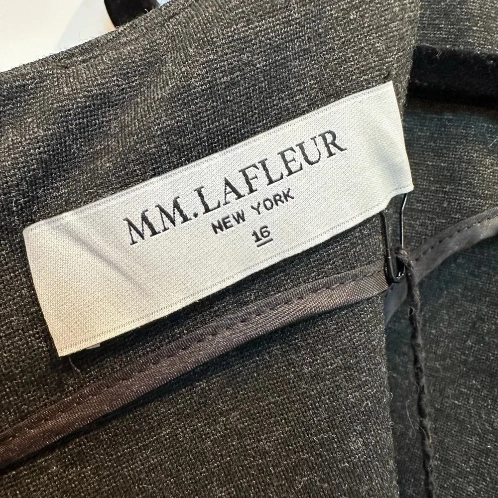 M.M.LaFleur The Lydia Dress Textured Ponte Cinder Grey Knee Length Size 16 NWT - Image 7