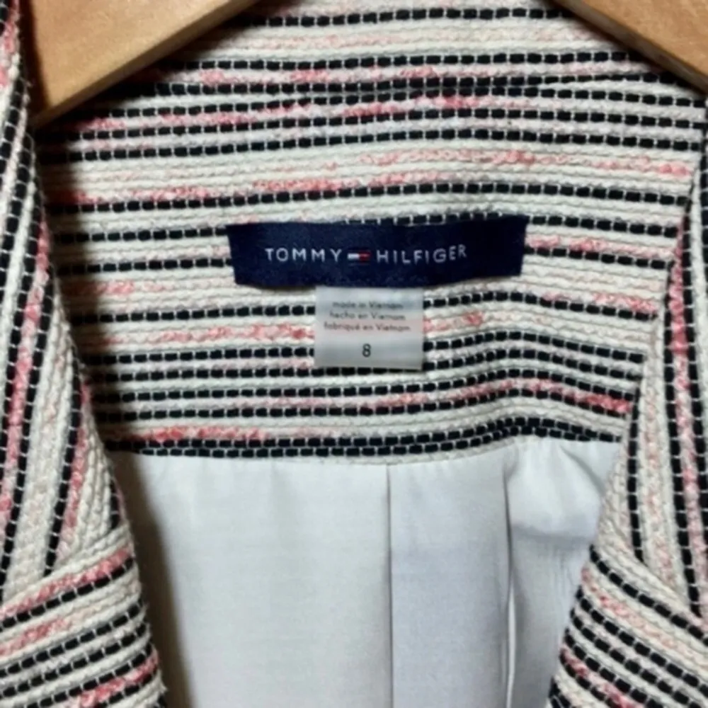 Tommy Hilfiger  tweed striped linen blend blazer - Image 5