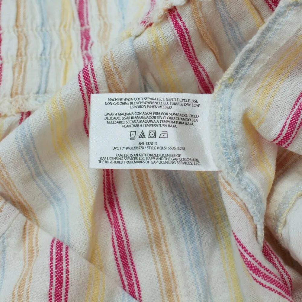 NWT GAP multi colored striped linen shorts XXL summer vacation - Image 10