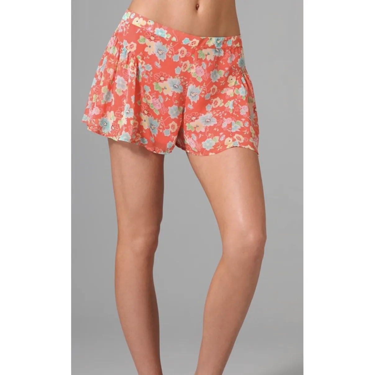 NBW Free People Coral Floral Yoke Shorts - Image 2